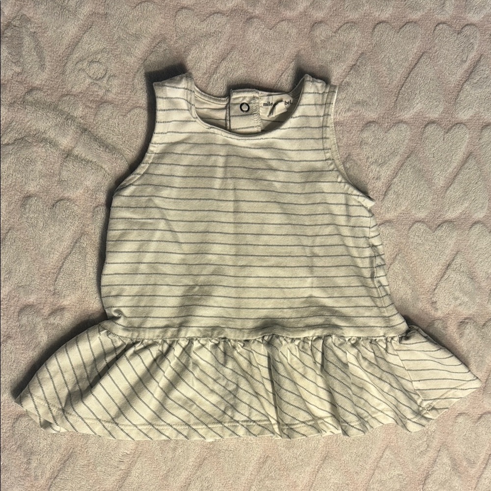 Striped Sleeveless Peplum Top for baby